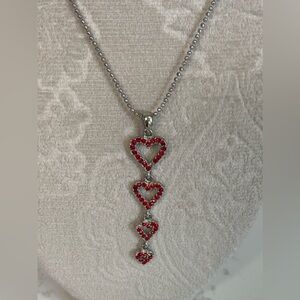 Beautiful stacked hearts necklace.